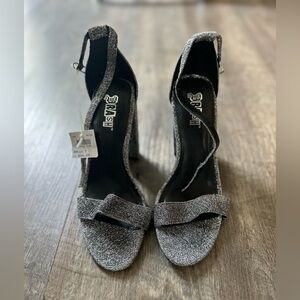 Brash black and sliver high heels